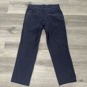 Men's Navy Chino Pants - Classic Straight Fit